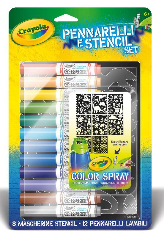 Ricarica Color Spray Pennarelli &Stencil Set – Boy Crayola (distr. Binney & Smith)