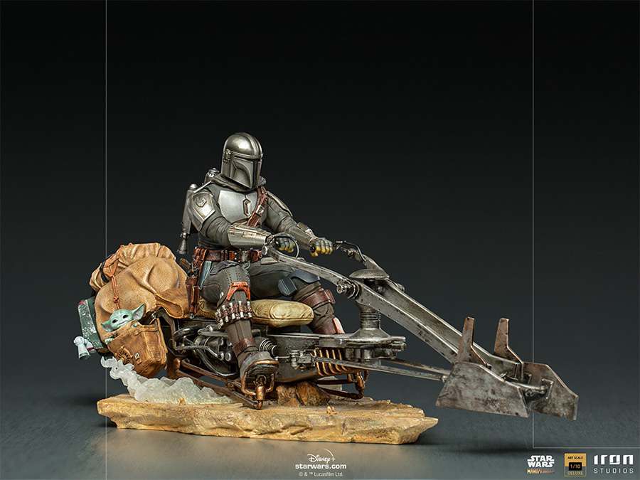 MANDALORIAN ON SPEEDERBIKE 1/10 ART ST