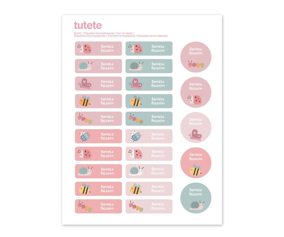 25 Etichette Termoadesive Bugs