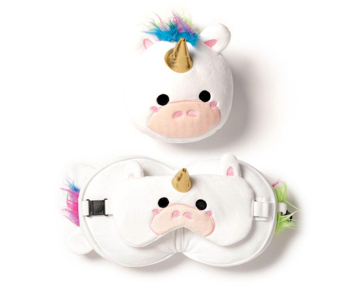 Cuscino da Viaggio con Maschera Relaxeazzz Unicorn