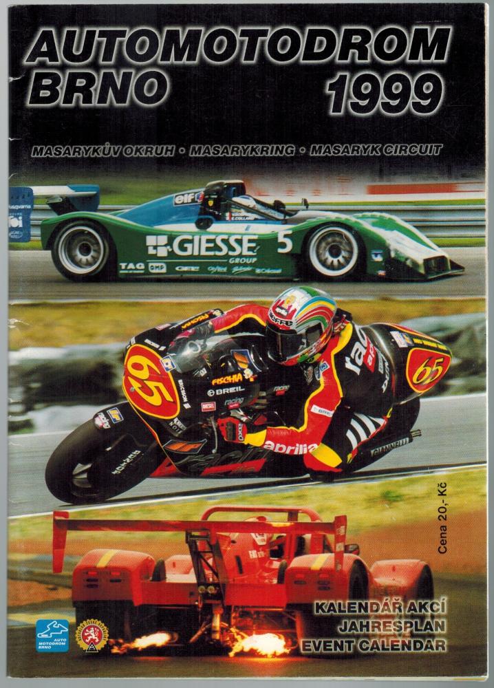 Automotodrom BRNO 1999 Program Formula 1 Moto GP