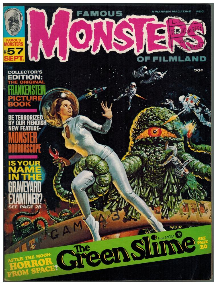 Famous Monsters of Filmand 57 Warren Magazine 1969 The Green Slime