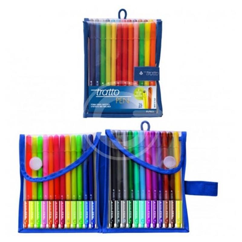 Tratto Pen Busta appendibile 24 pz Colori assortiti fila