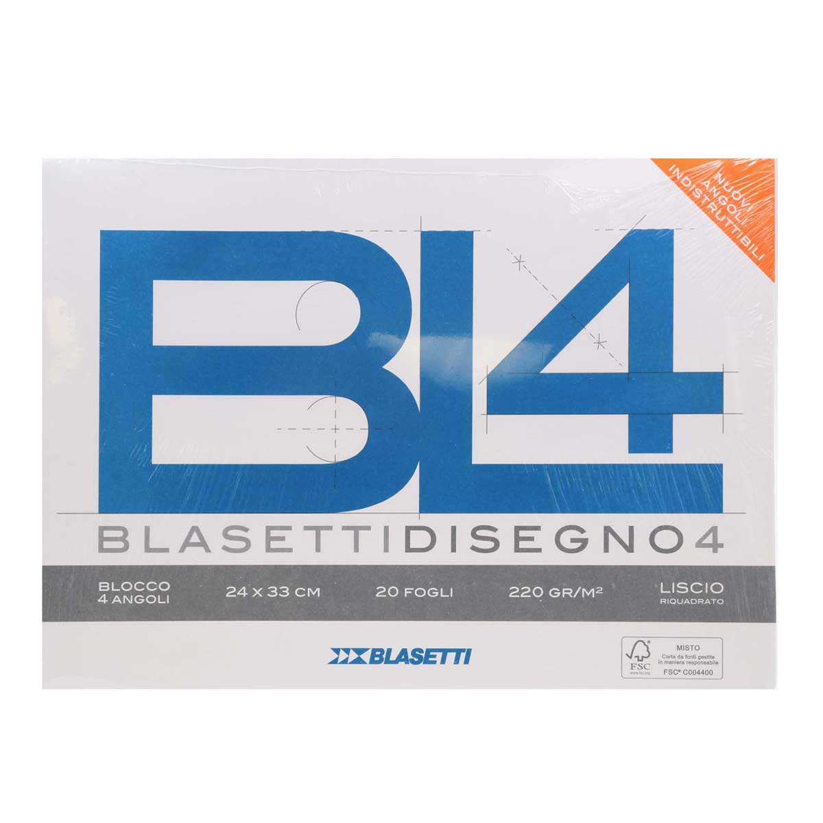 BLASETTI Blocco Disegno Bl4 F.To 24X33 Liscio Riquadrato. – 6174