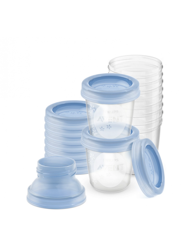 Avent Set contenitori per latte materno  con adattatore ( Sistema Via ) SCF618/10