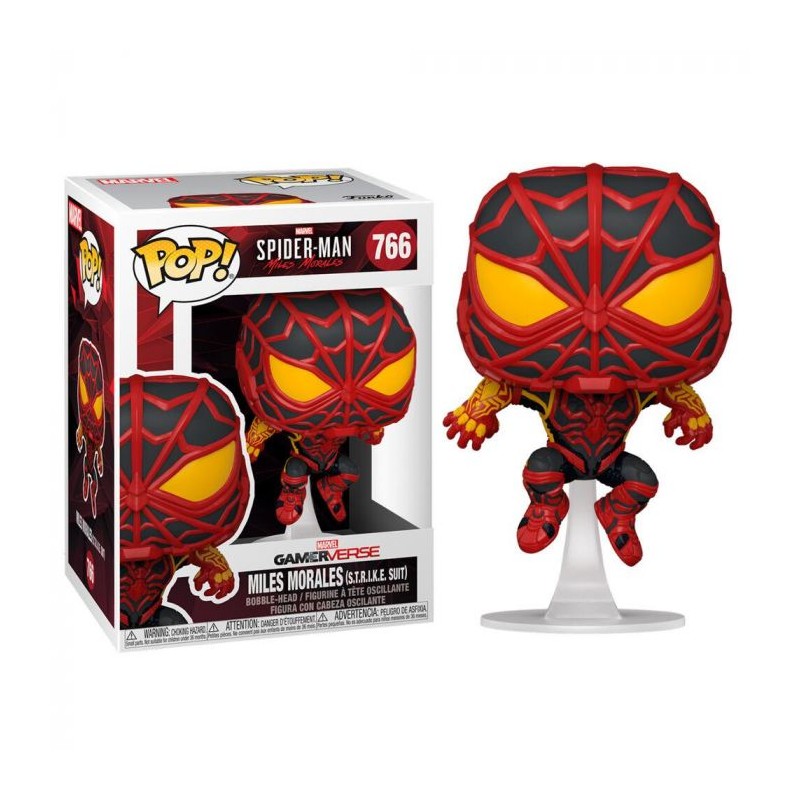 FUNKO POP! SPIDER-MAN MILES MORALES STRIKE SUIT BOBBLE HEAD KNOCKER FIGURE