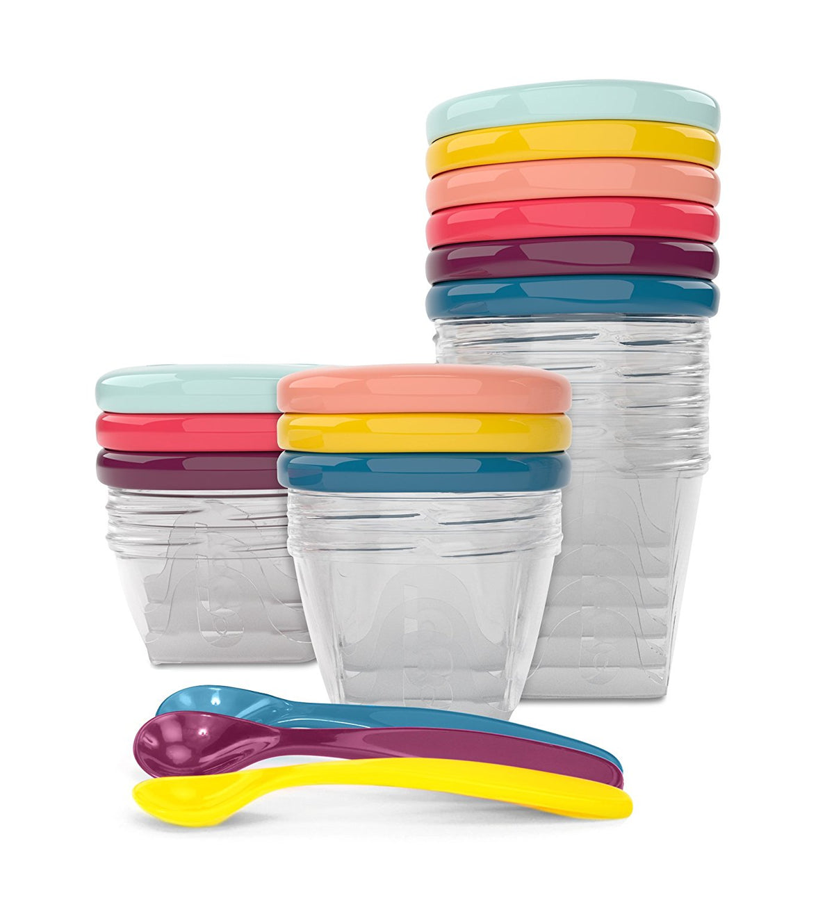 Set Contenitori Con Cucchiaini Babymoov Babybols Multicolore 15 Pz