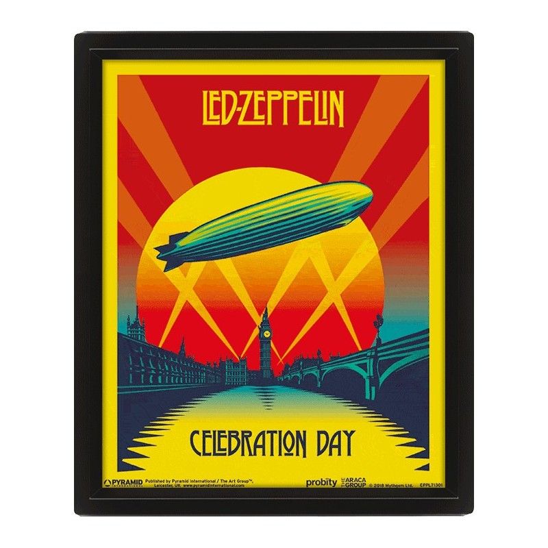 LED ZEPPELIN LENTICULAR 3D POSTER 25X20CM