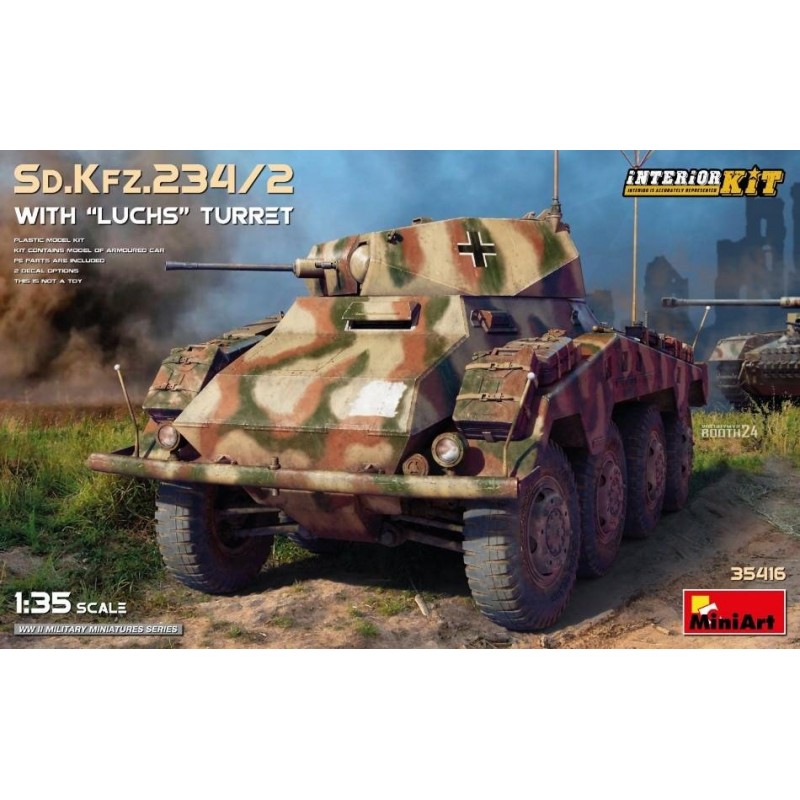 Miniart Sd.Kfz.234/2 WITH “LUCHS” TURRET INTERIOR KIT KIT 1:35 – MIN35416