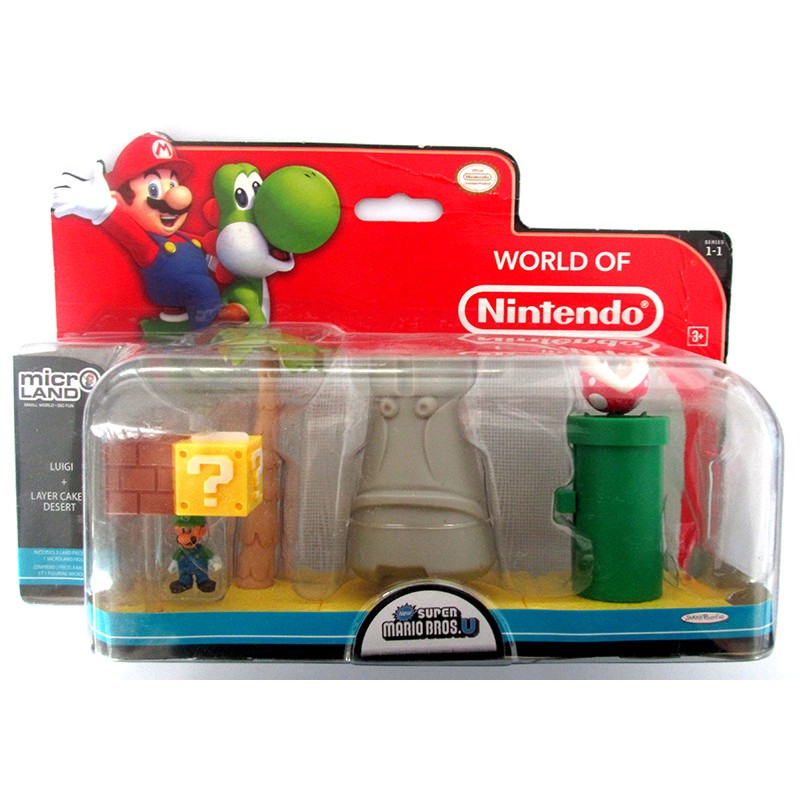 NINTENDO SUPER MARIO BROS U LUIGI PLAYSET FIGURE