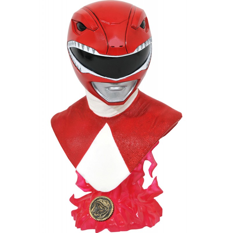 POWER RANGERS LEGENDS 3D RED RANGER 1/2 25CM RESINA BUSTO STATUA