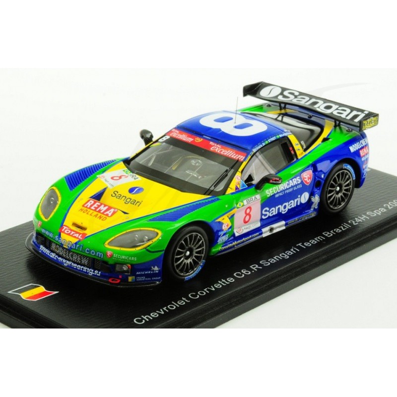 Spark Model CHEVROLET CORVETTE C6 R N.8 24 H SPA 2009 BERNOLDI-STREIT-MAASSEN 1:43 – 100SPA22