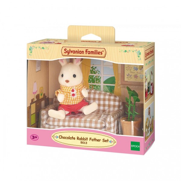 Sylvanian Families Papà coniglio cioccolato con divano 5013